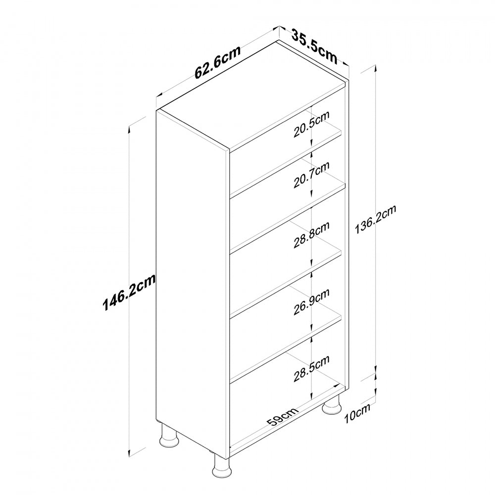 HC Home Canvas Hugo Multi-Purpose Cabinet White Large