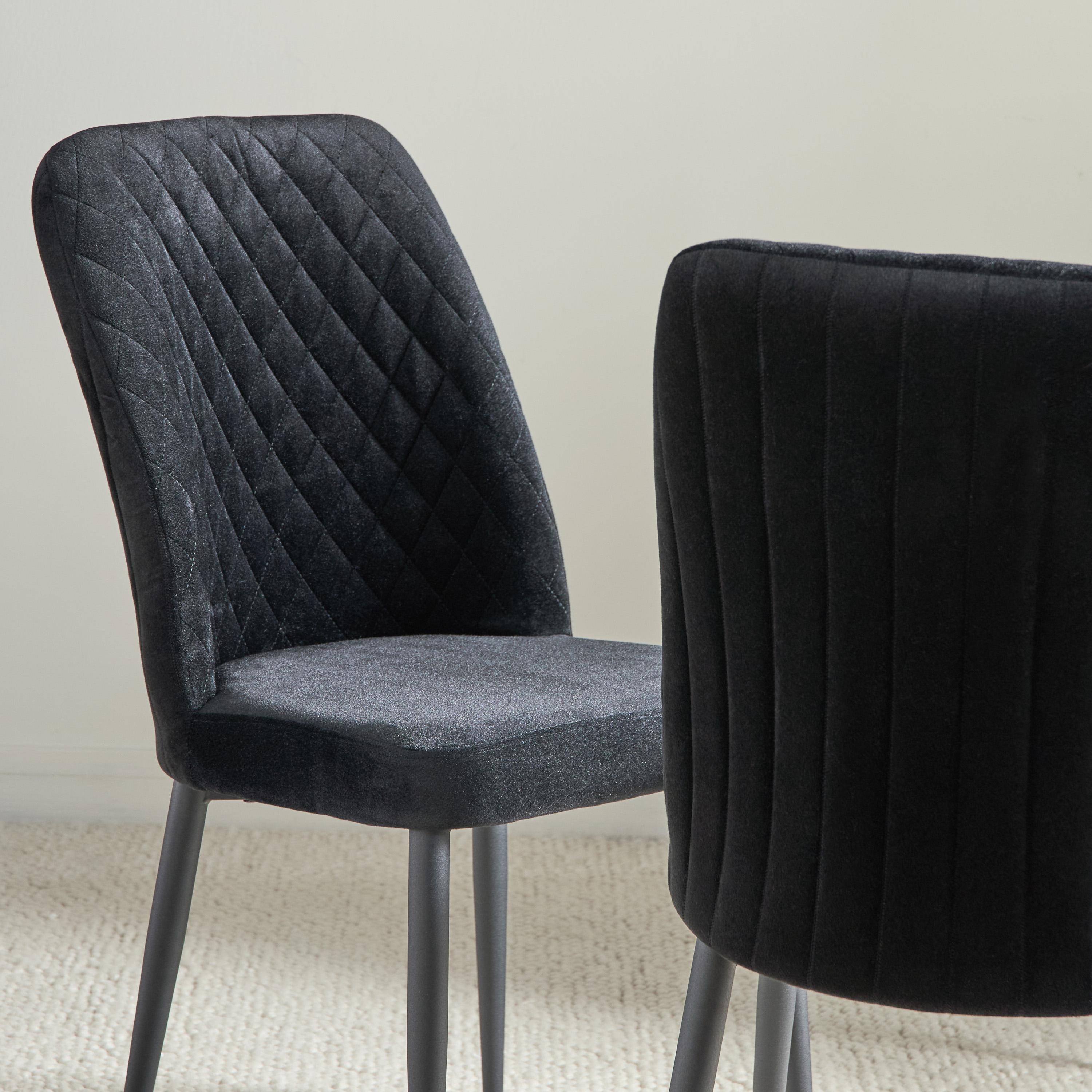 Home Canvas Modern Tufi Dining Room Chairs with Velvet fabric for Living Room | Tufted Armless Kitchen Chairs with Metal Legs Set of 4 - Gold