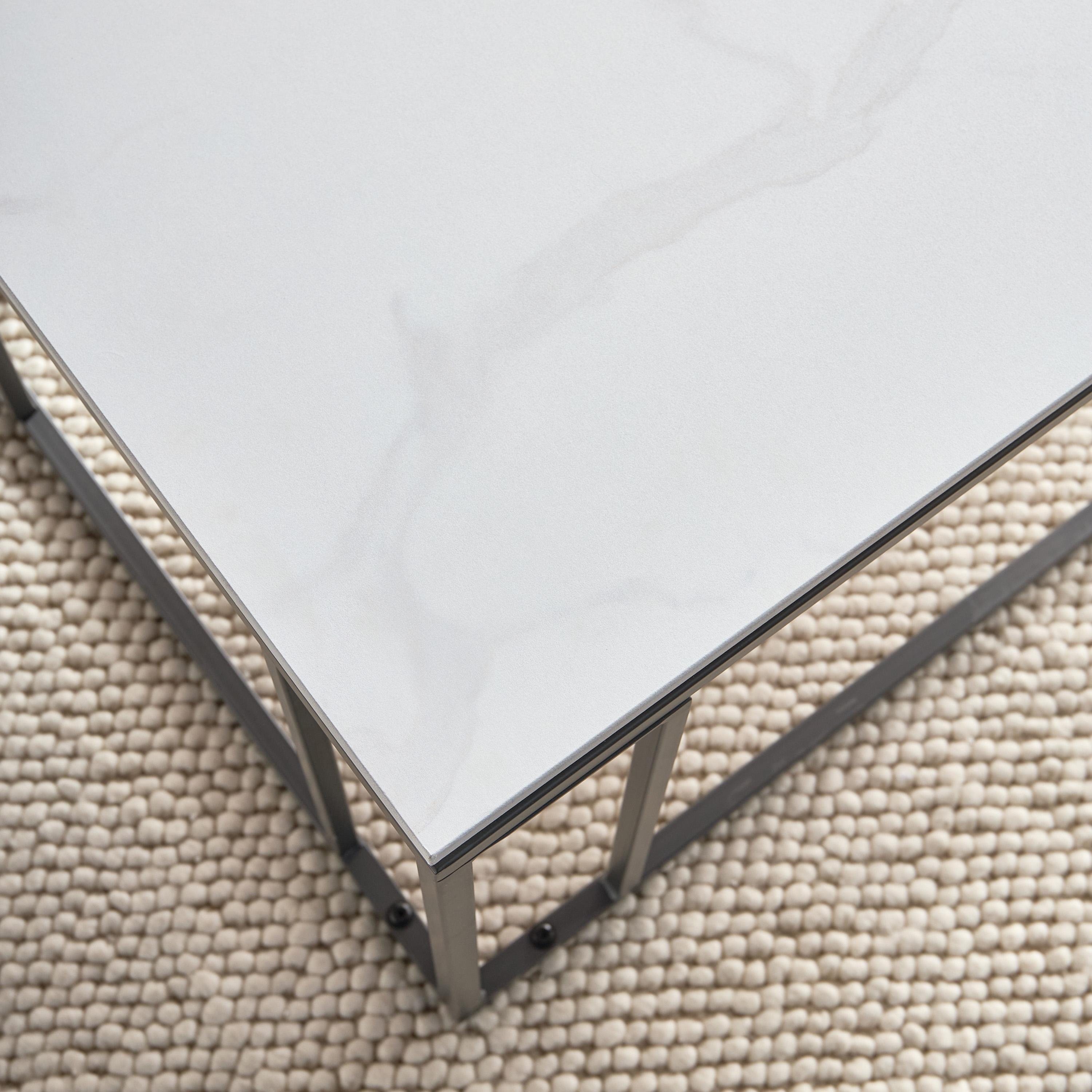 HC Home Canvas Denza Coffee Table Meta frame Stone Finish