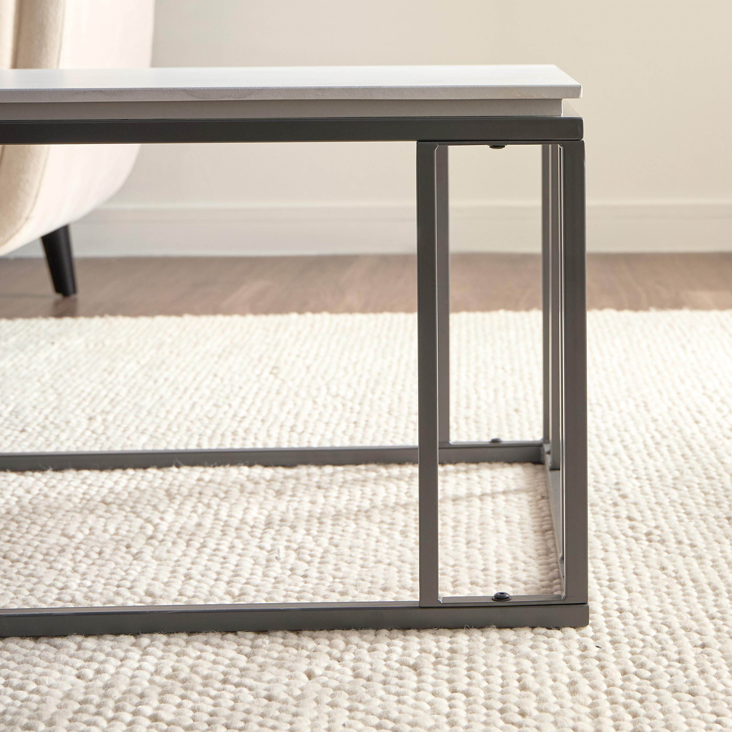 HC Home Canvas Denza Coffee Table Meta frame Stone Finish