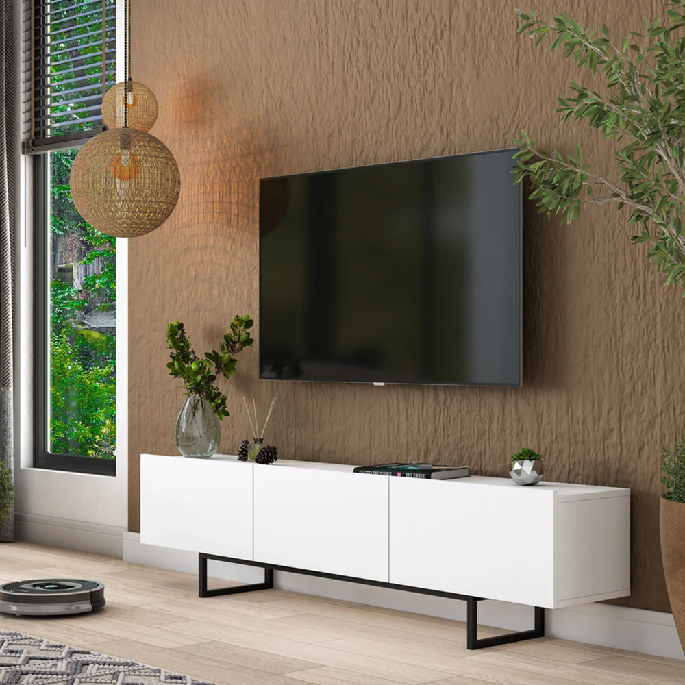Home Canvas Nova Media Dark Grey TV Console Table