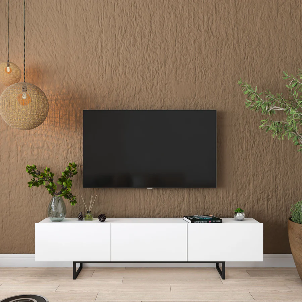 Home Canvas Nova Media Dark Grey TV Console Table