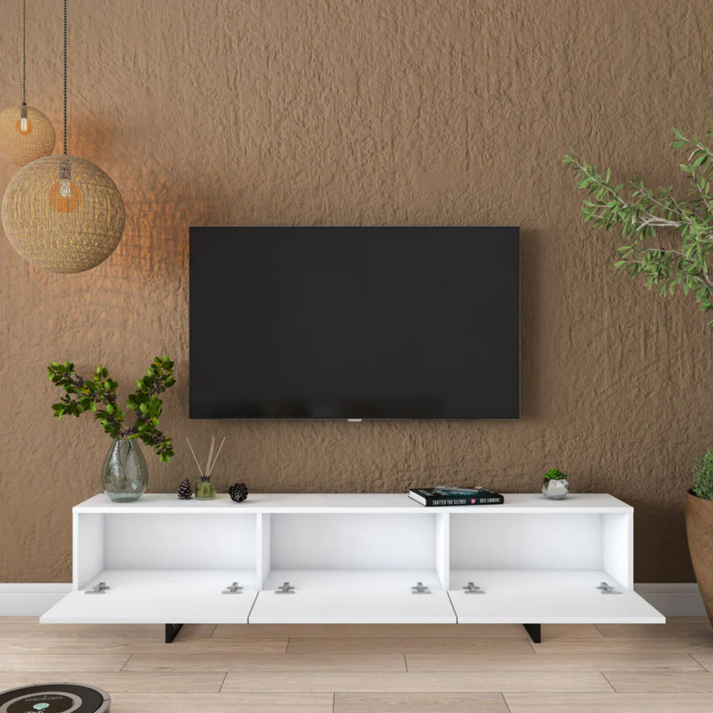 Home Canvas Nova Media Dark Grey TV Console Table