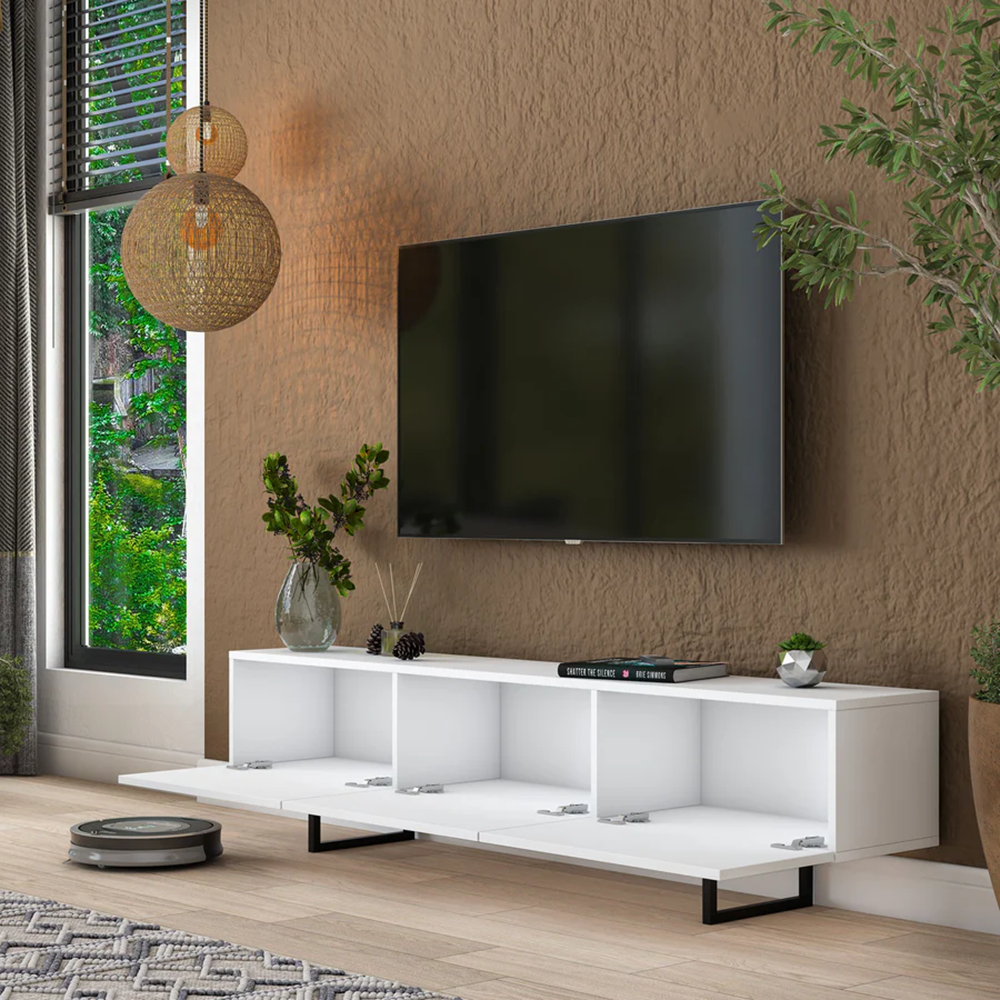 Home Canvas Nova Media Dark Grey TV Console Table
