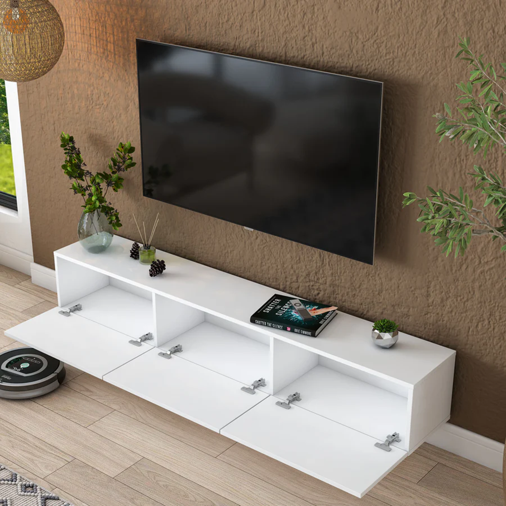 Home Canvas Nova Media Dark Grey TV Console Table