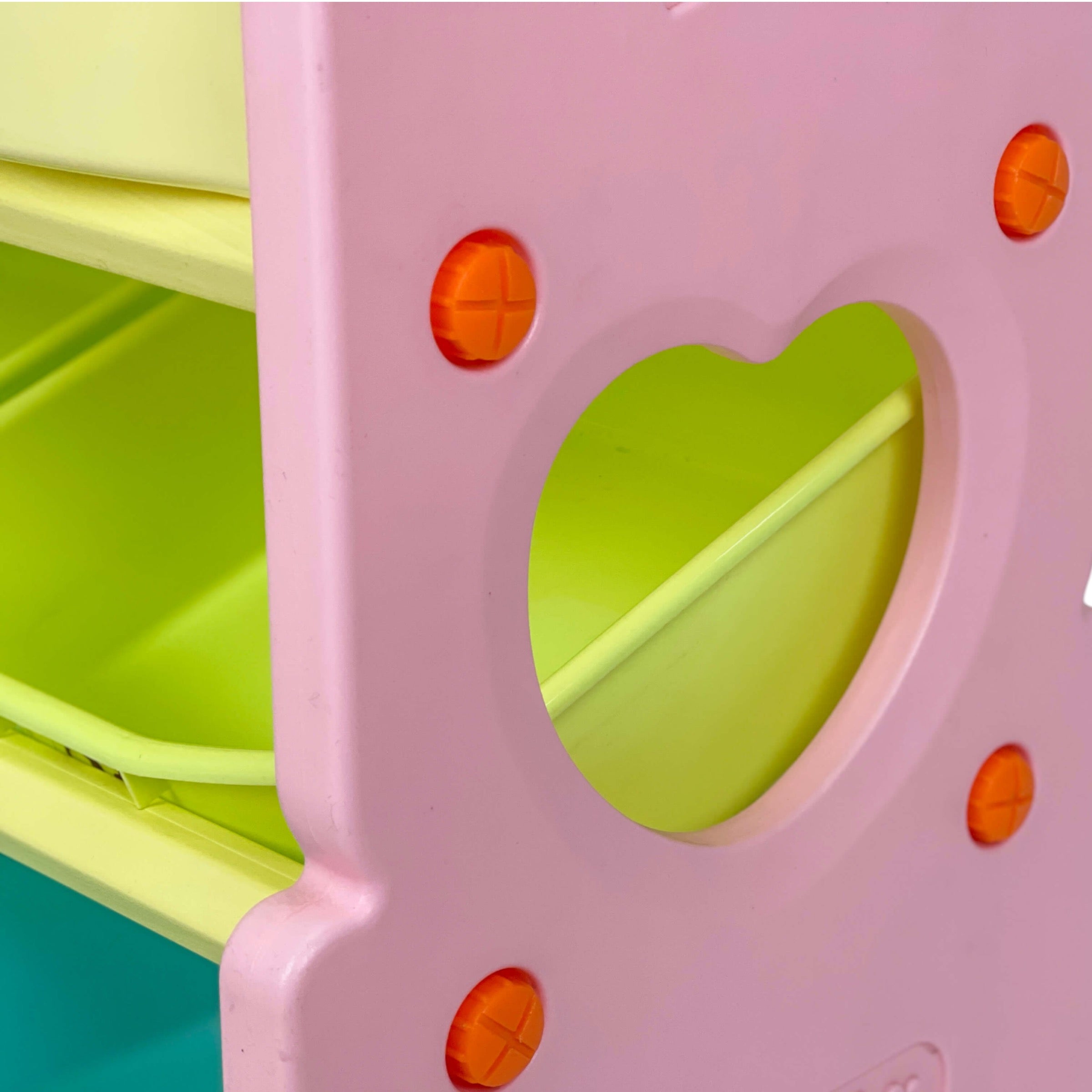 Home Canvas Deluxe Multi-Bin Toy Organizer with Storage Bins | Lightweight Design Toy Storage Box for Kids Play Room - Pink
