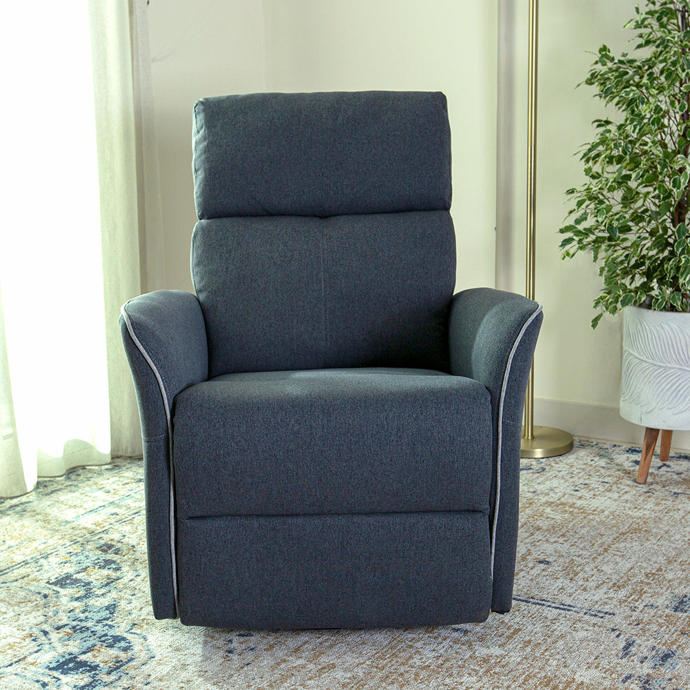 Home Canvas Parma Manual Recliner, Swivel and Rocking Dark Grey