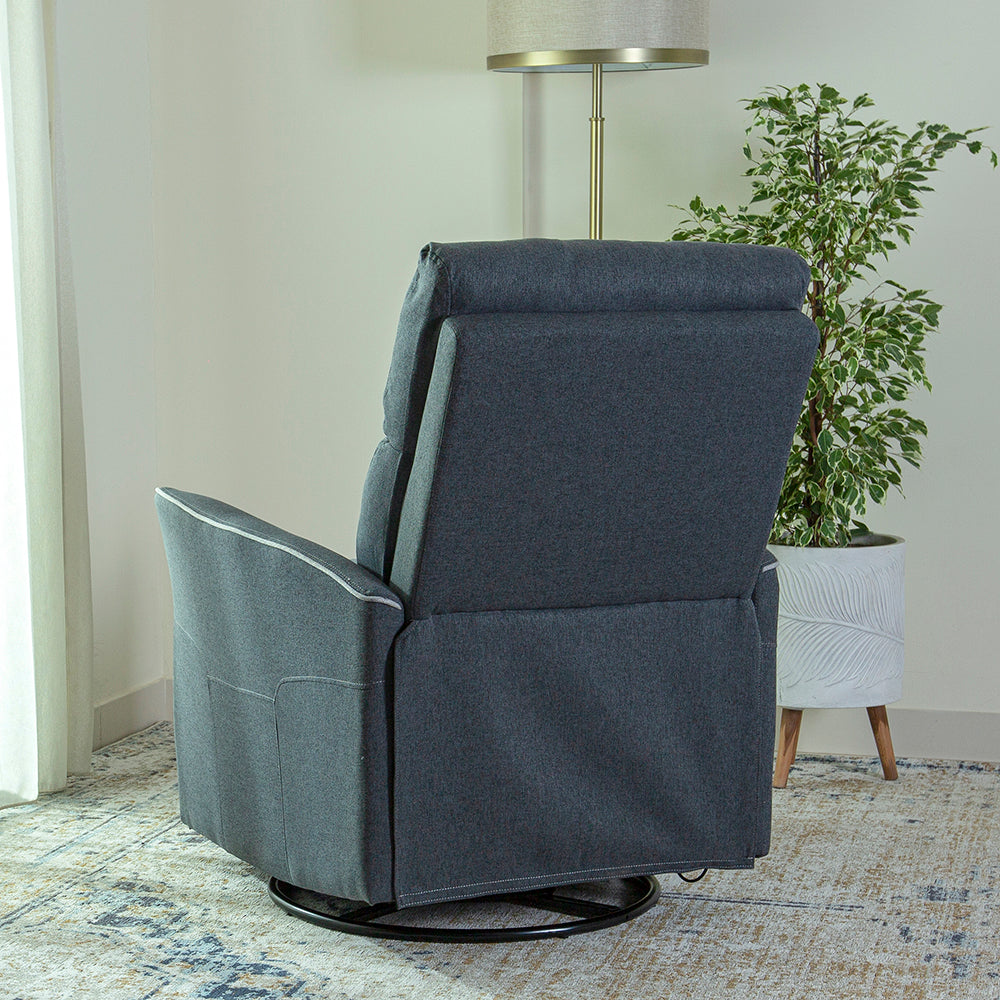 Home Canvas Parma Manual Recliner, Swivel and Rocking Dark Grey