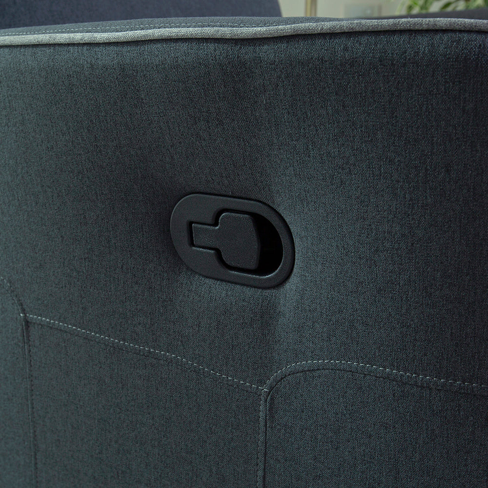 Home Canvas Parma Manual Recliner, Swivel and Rocking Dark Grey