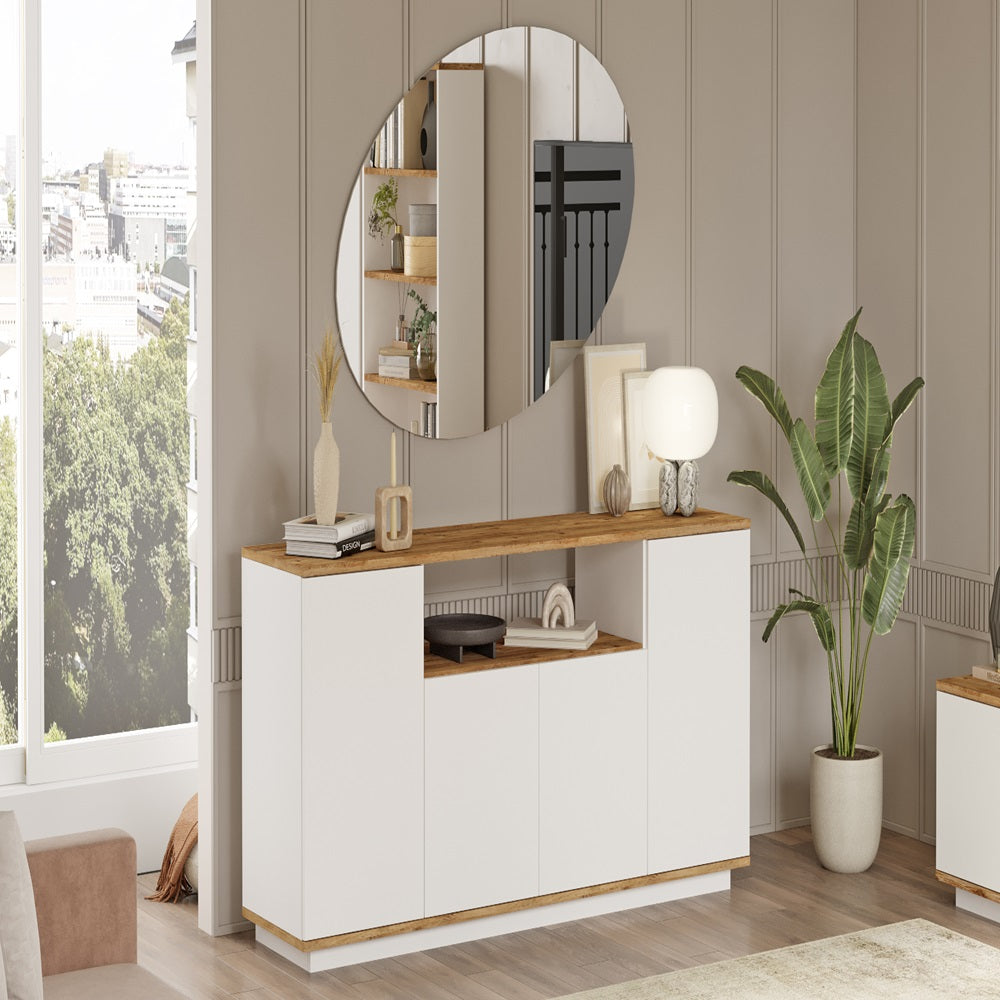 Home Canvas Future TV Unit Pine and White