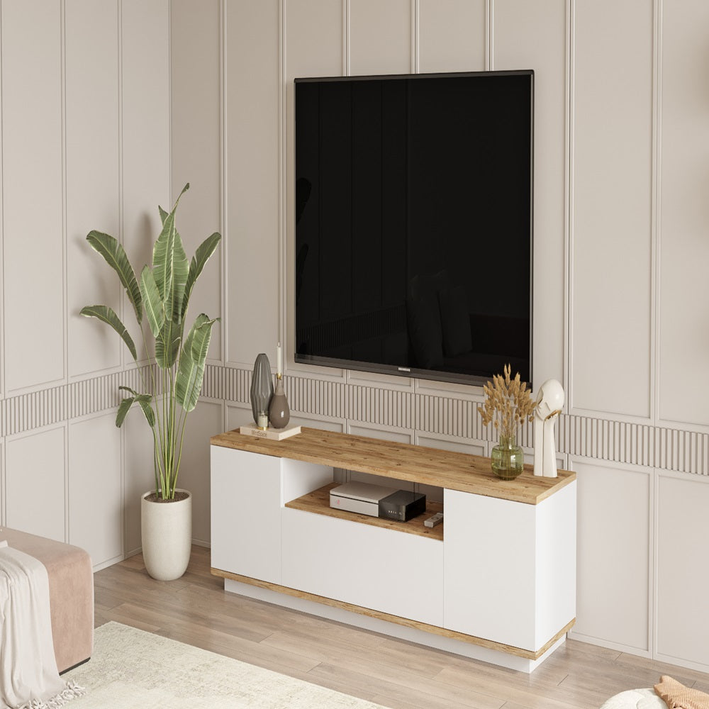 Home Canvas Future TV Unit Pine and White