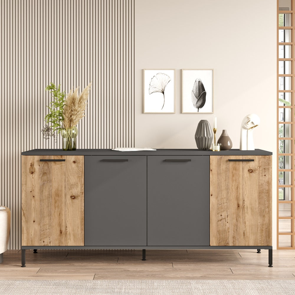 Home Canvas Royal TV Unit Pine and Grey