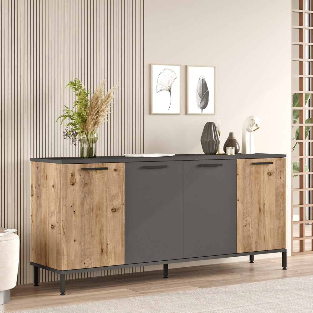Home Canvas Royal TV Unit Pine and Grey