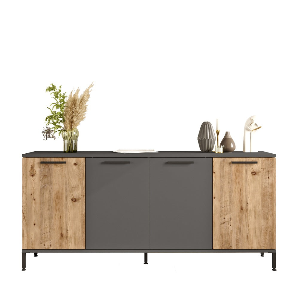 Home Canvas Royal TV Unit Pine and Grey
