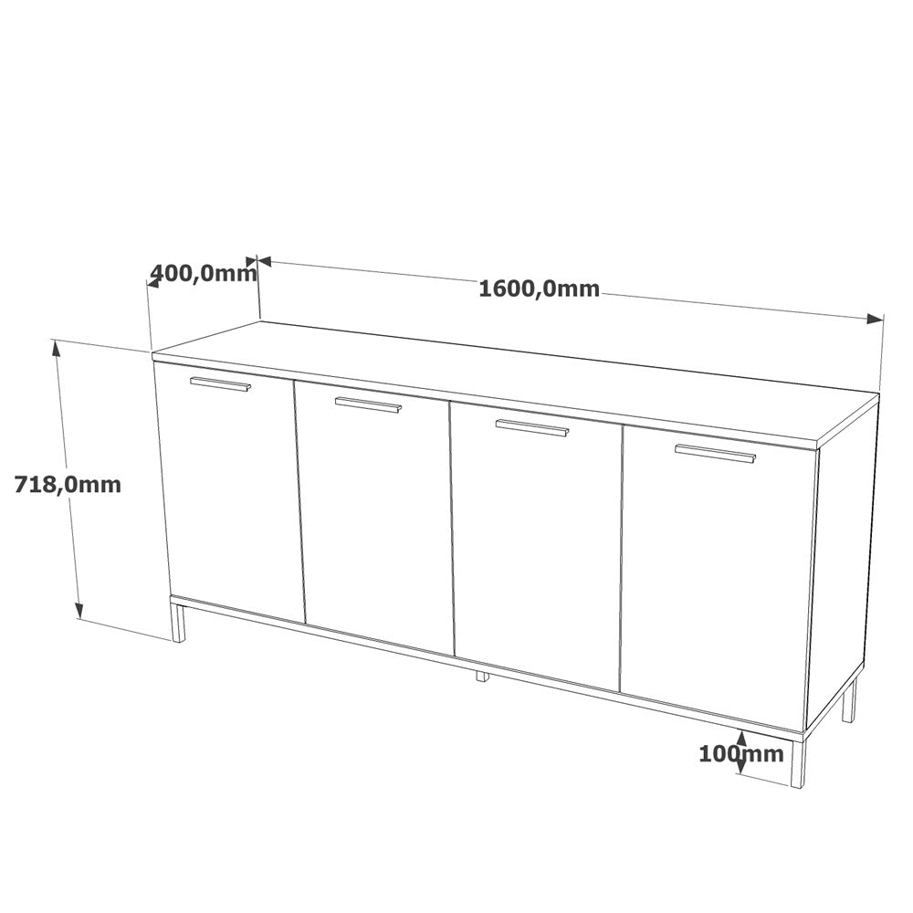 Home Canvas Royal TV Unit Pine and Grey