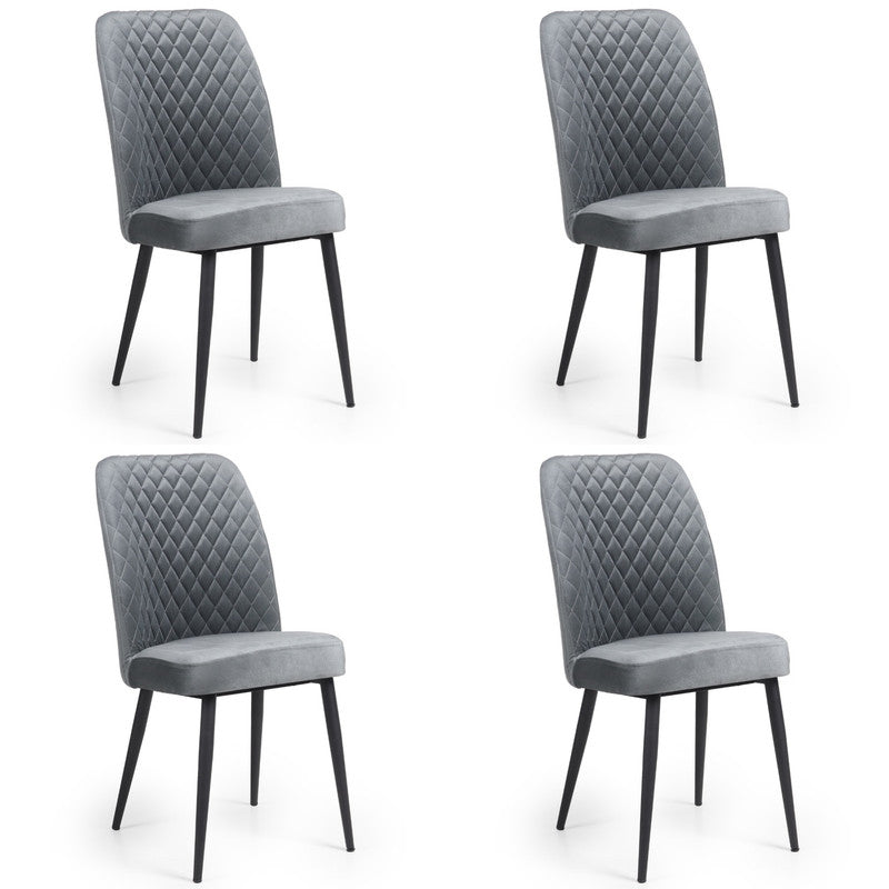 Home Canvas Modern Tufi Dining Room Chairs with Velvet fabric for Living Room | Tufted Armless Kitchen Chairs with Metal Legs Set of 4 - Gold