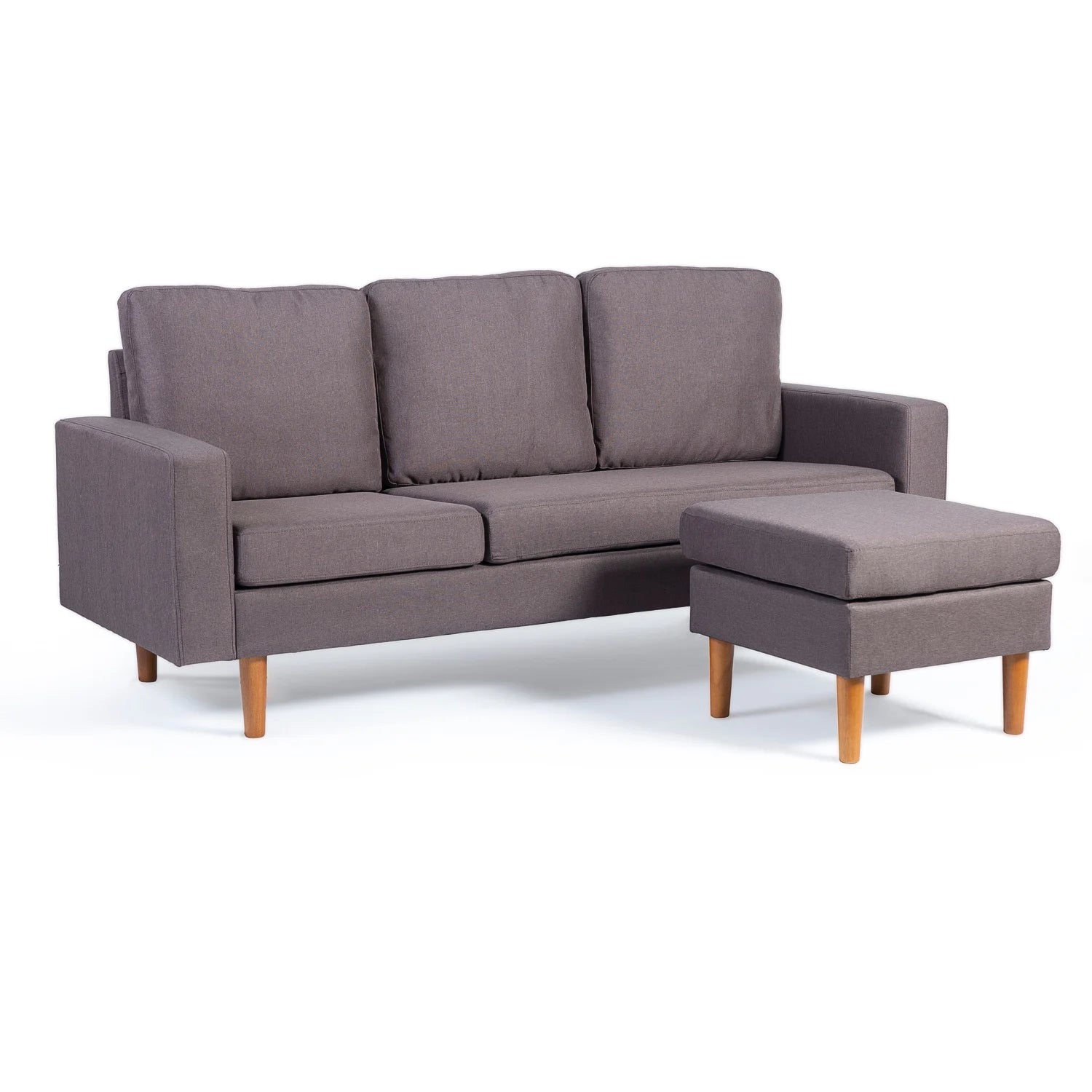 Home Canvas Studio Luxe Upholstered Sofa With Ergonomic Design | Perfect Studio Luxe corner sectional sofa for Living Room - Brown
