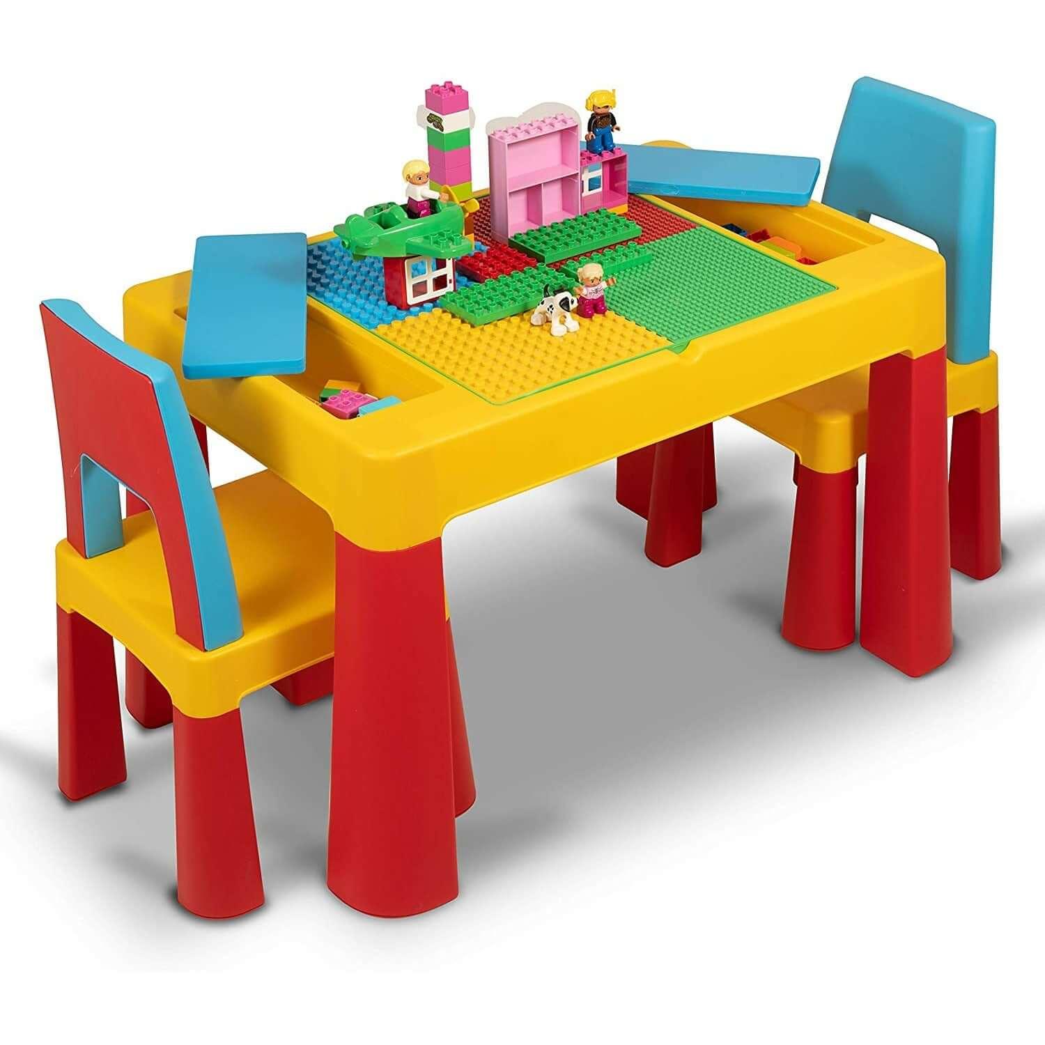 Lego Blocks Childrens Lego Table And Chairs Large Kids Activity
