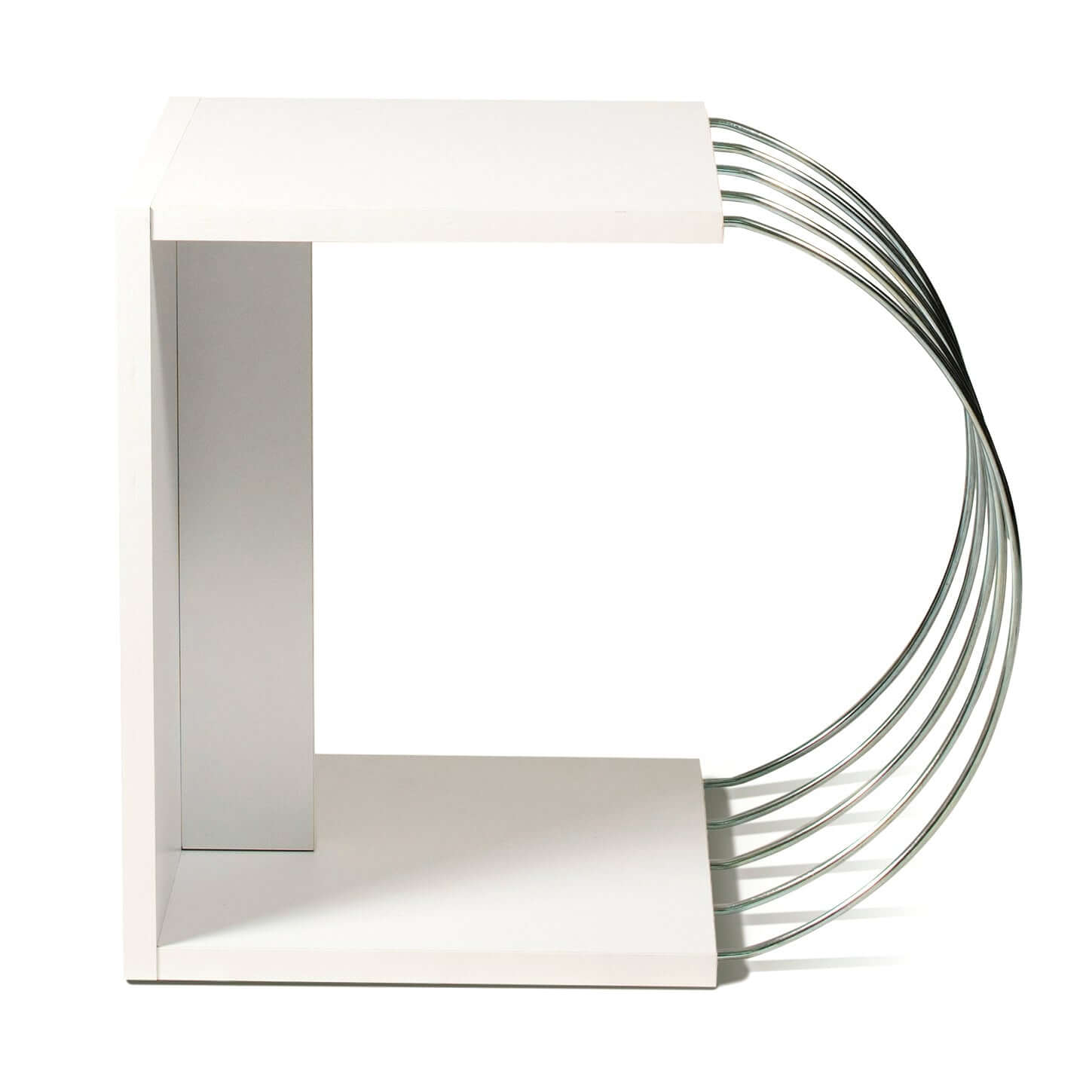 Home Canvas Furniture Trading LLC.Case Accent Side Table Walnut-Chrome Coffee Table