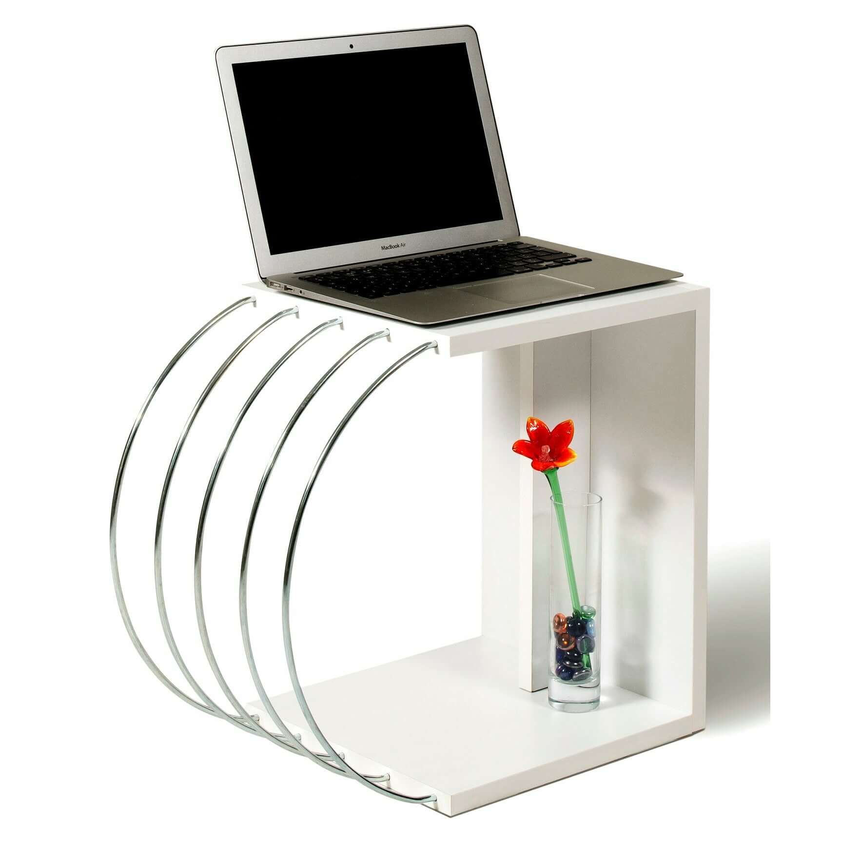 Home Canvas Furniture Trading LLC.Case Accent Side Table Walnut-Chrome Coffee Table