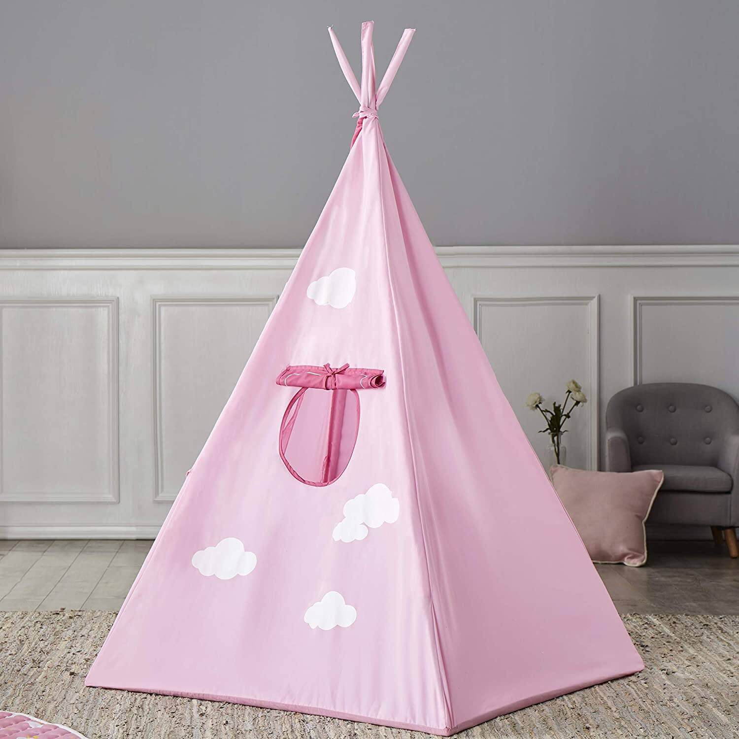 Home Canvas Furniture Trading LLC.Cloud Teepee Tent 4 walls Blue Play House