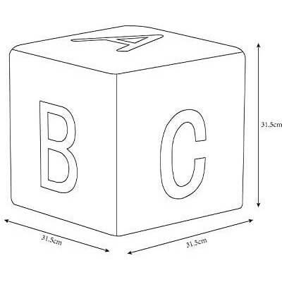 Home Canvas Furniture Trading LLC.Cube Kids Stool Ottoman with Number, Multi Colour Kids Stool