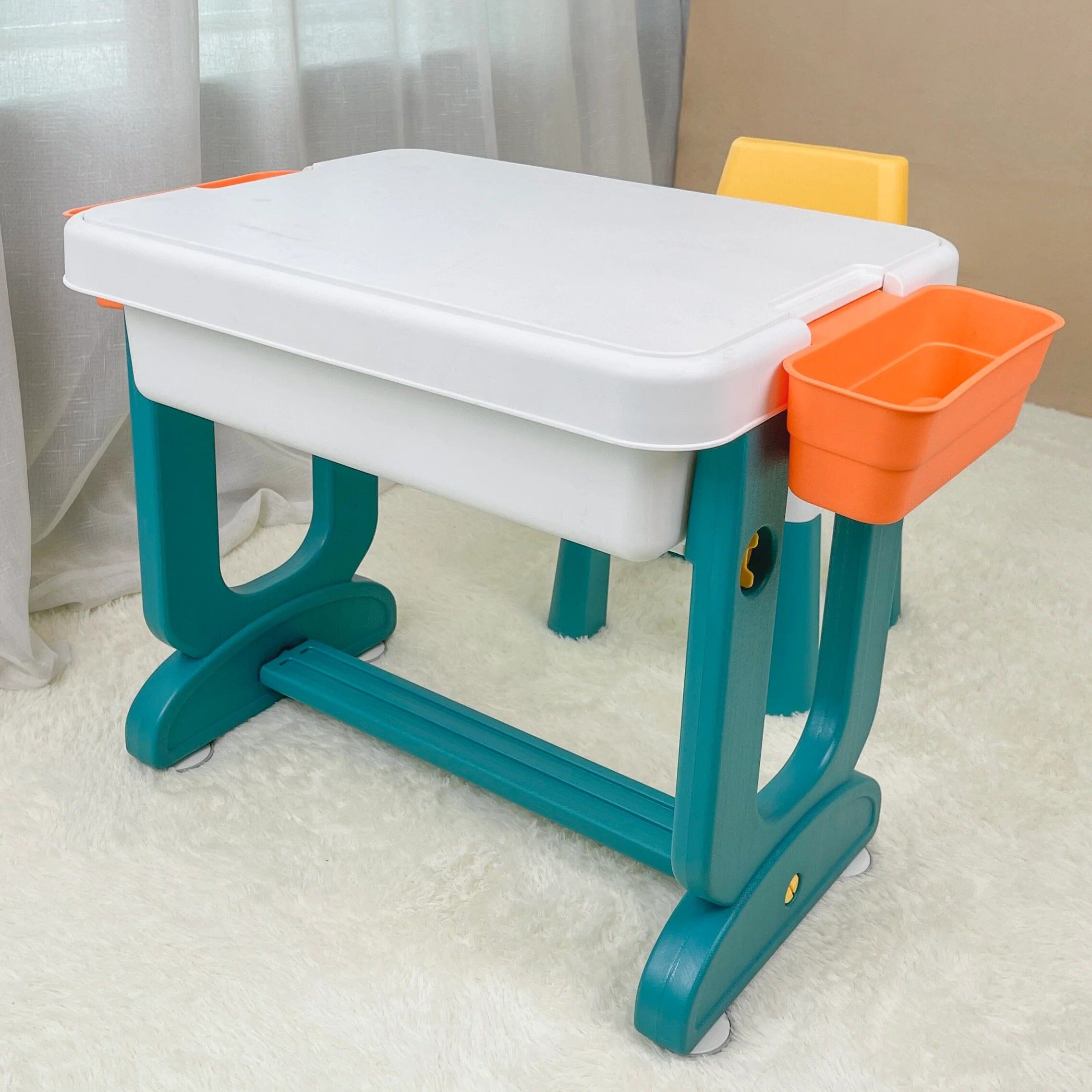 Home CanvasHome Canvas 5-In-1 Children'S Activity Table Play Table Children'S Desk With Storage Space, Children'S Seating Set, Building Block Table, Sand Table, Water Table With Kids Furniture