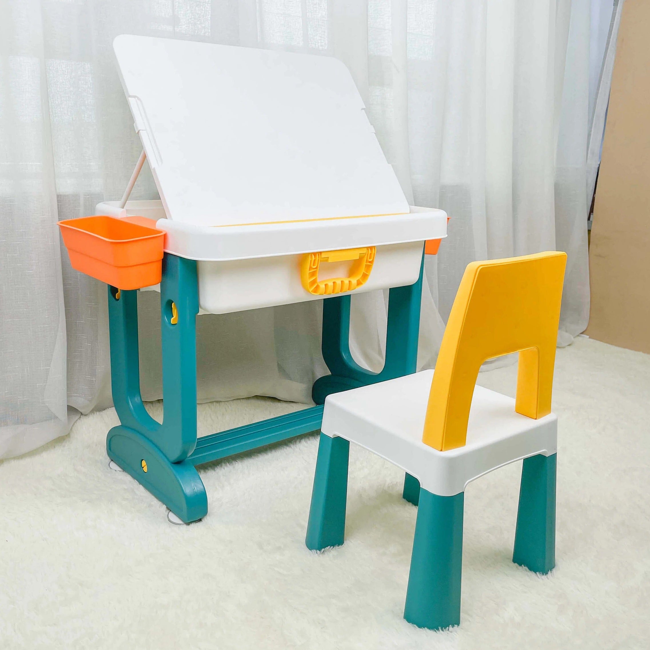Home CanvasHome Canvas 5-In-1 Children'S Activity Table Play Table Children'S Desk With Storage Space, Children'S Seating Set, Building Block Table, Sand Table, Water Table With Kids Furniture