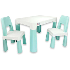 Home CanvasHome Canvas Early Learning Study Table & Chair Set - Storage Drawers - Pink Kids Furniture White-Blue 