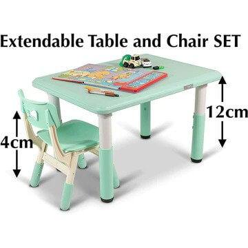 Home CanvasHome Canvas Kids Table and Chair Set - with Adjustable Height Feature Kids Chair