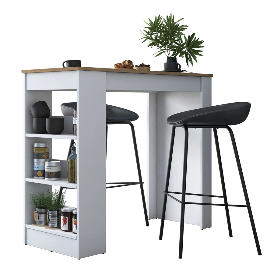 Home Canvas Furniture Trading LLC.Home Canvas Kitchen Table Bar Table S-Walnut and White Kitchen Table