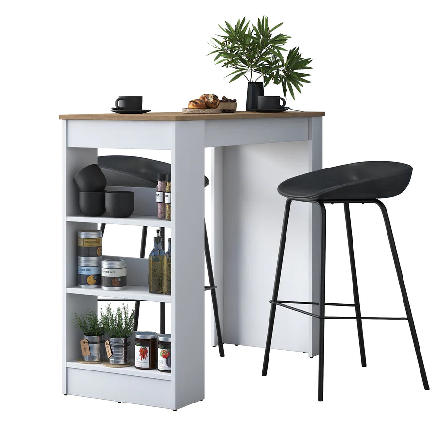 Home Canvas Furniture Trading LLC.Home Canvas Kitchen Table Bar Table S-Walnut and White Kitchen Table