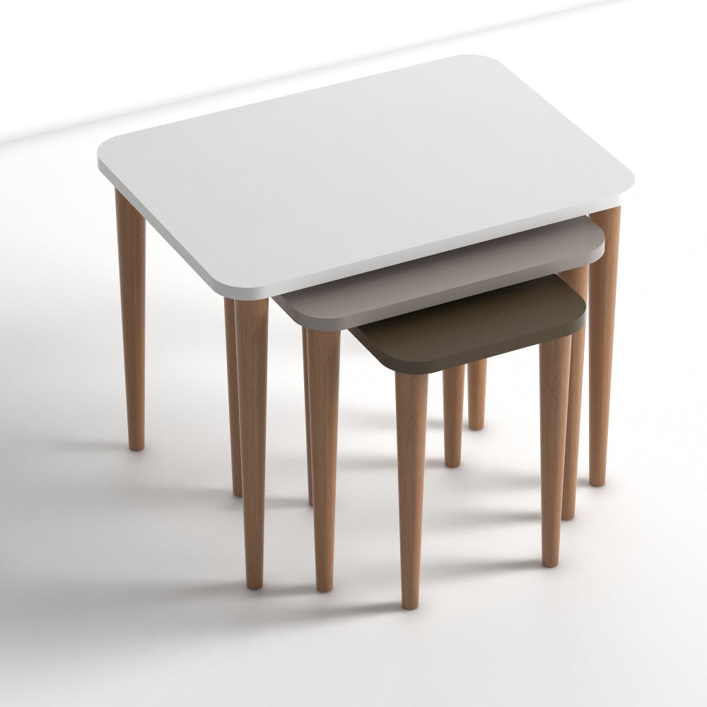 Home CanvasHome Canvas Letto Nest of 3 Tables - Coffee Table for Living Room Coffee Table Multi Color