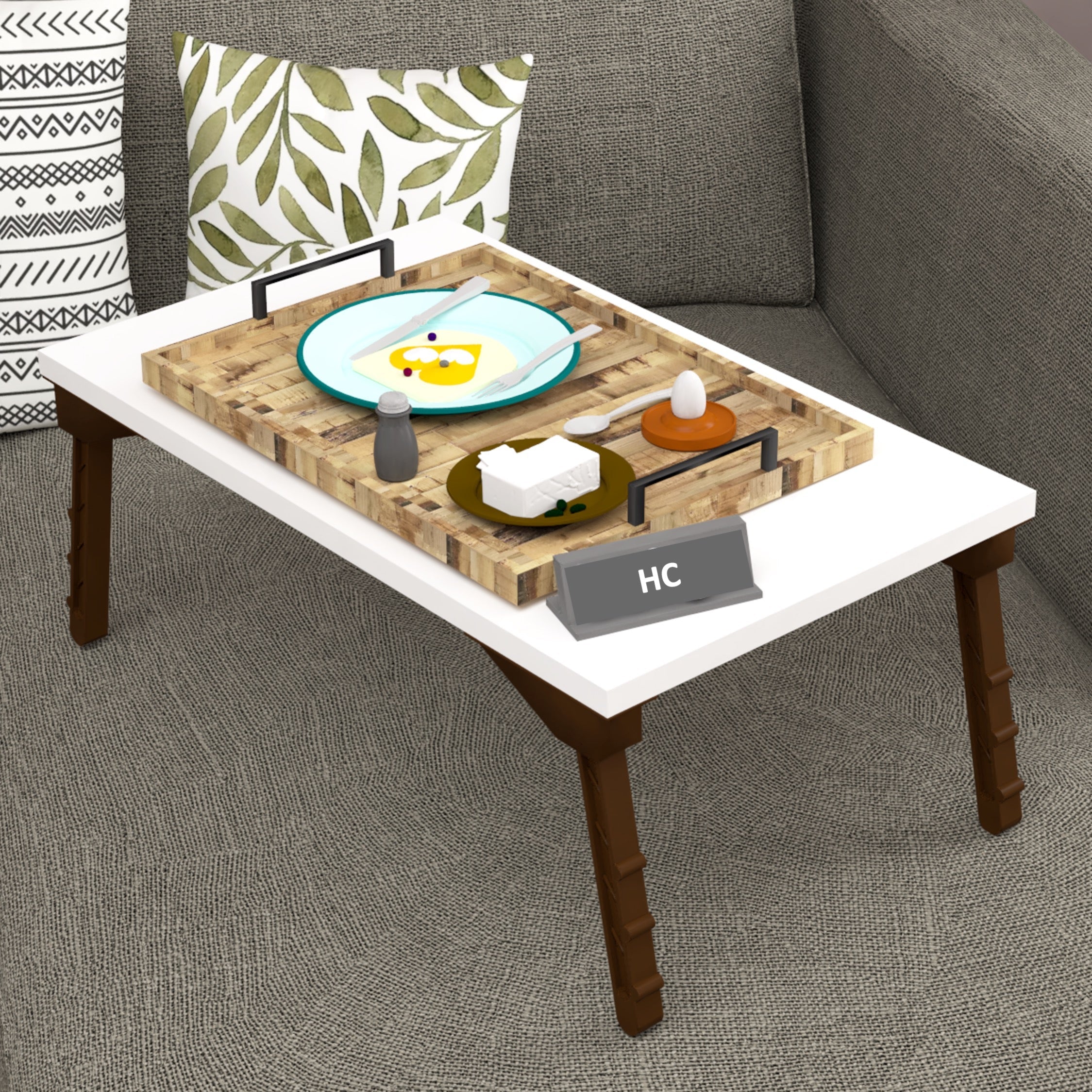 Home CanvasHome Canvas Luna Laptop Computer Table White Computer Table