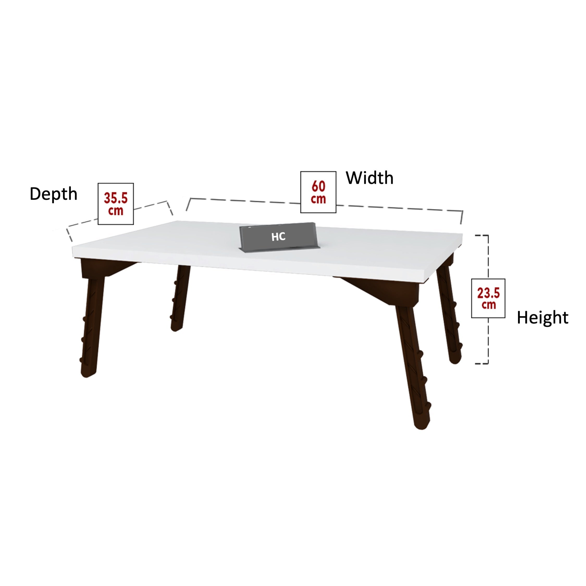 Home CanvasHome Canvas Luna Laptop Computer Table White Computer Table