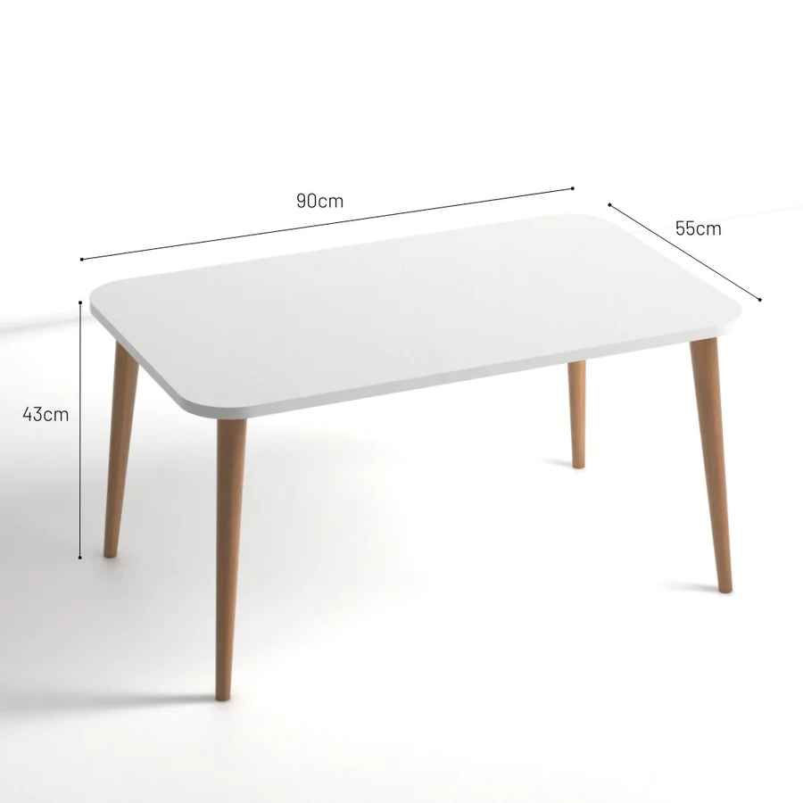 Home CanvasHome Canvas Modern Centre Coffee Table for Living Room - With Wooden Legs Coffee Table