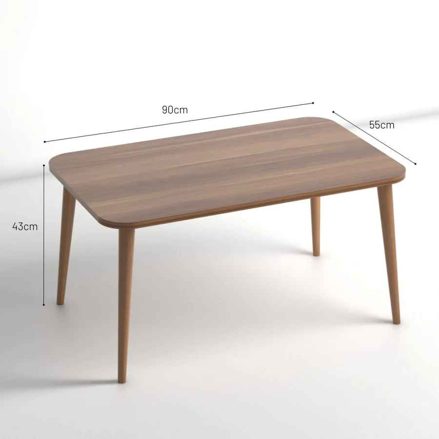 Home CanvasHome Canvas Modern Centre Coffee Table for Living Room - With Wooden Legs Coffee Table