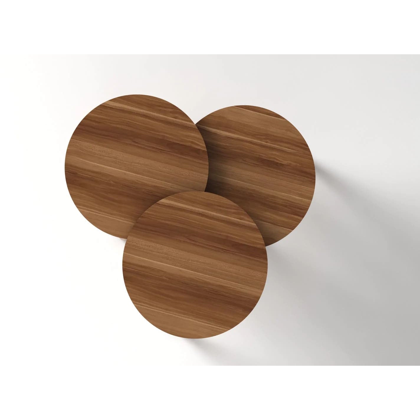 Home CanvasHome Canvas Modern Coffee Table with Set of 3 Nesting Table - Walnut Finish Coffee Table