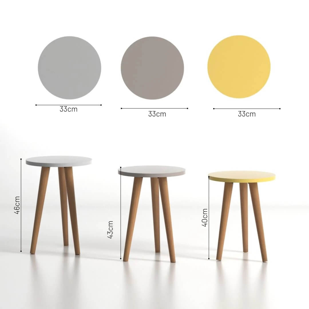 Home CanvasHome Canvas Roma Nested Coffee Table - Set of Stacking Table - Multicolor Coffee Table