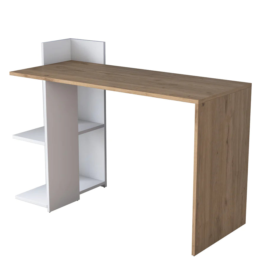 Home Canvas Furniture Trading LLC.Home Canvas Study Desk Office Computer Desk 2 Shelves Desk - Walnut and White Computer Table