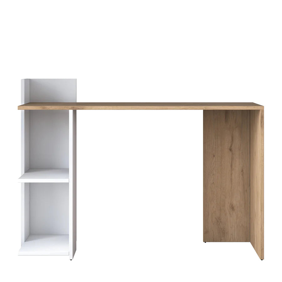 Home Canvas Furniture Trading LLC.Home Canvas Study Desk Office Computer Desk 2 Shelves Desk - Walnut and White Computer Table