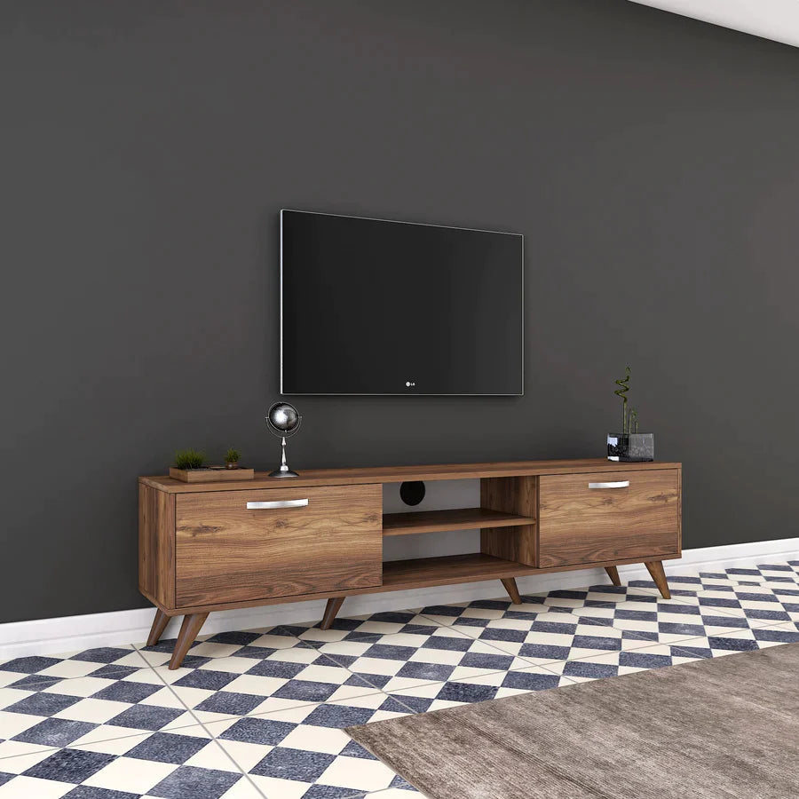 Home Canvas Furniture Trading LLC.Home Canvas TV Unit Modern Free Standing TV Stand 180 cm - Walnut TV Stand