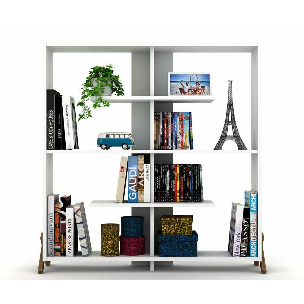 Home Canvas Furniture Trading LLC.Kipp Book Shelf - Walnut/White Book Shelf