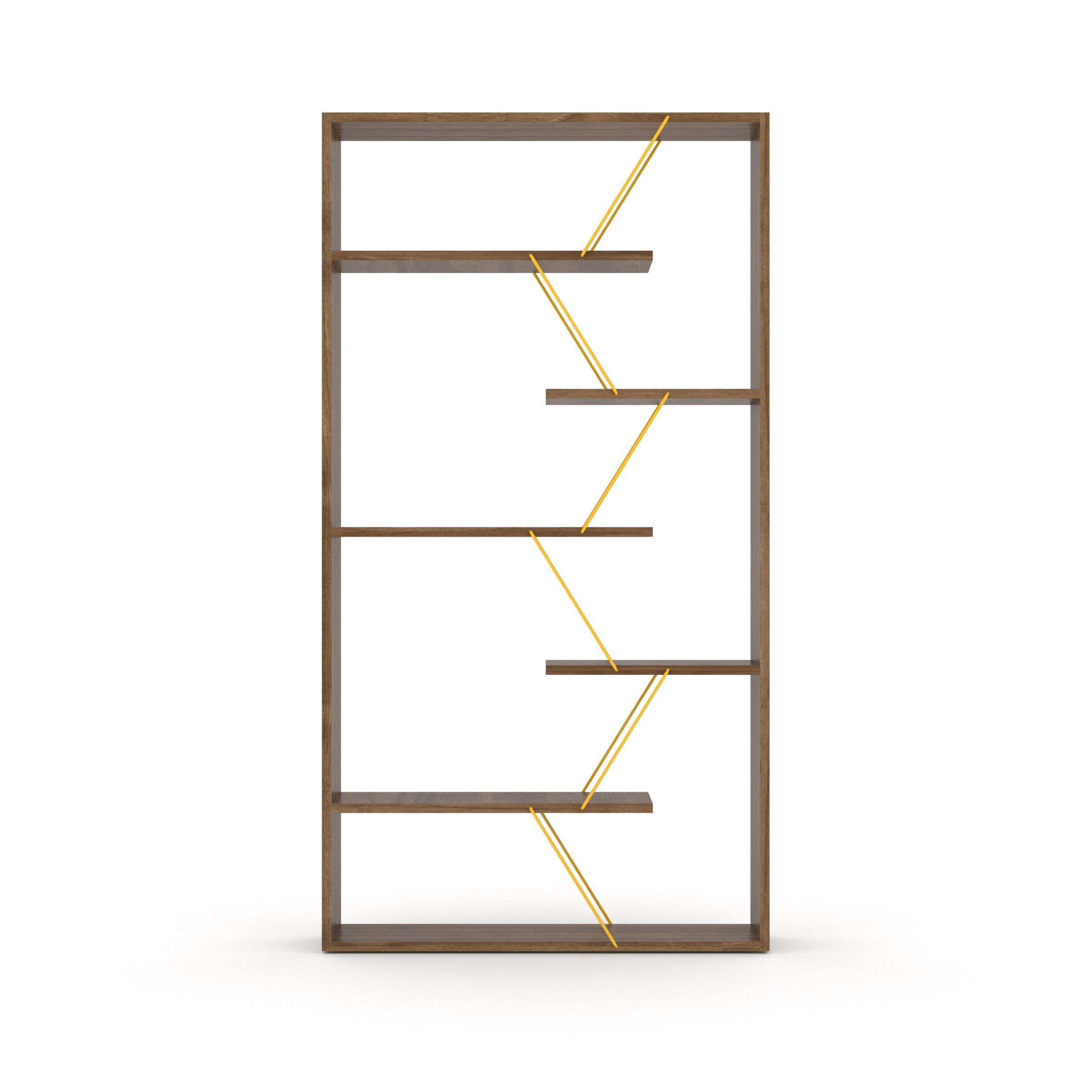 Home Canvas Furniture Trading LLC.Tars Book Shelf - Walnut/Chrome Book Shelf