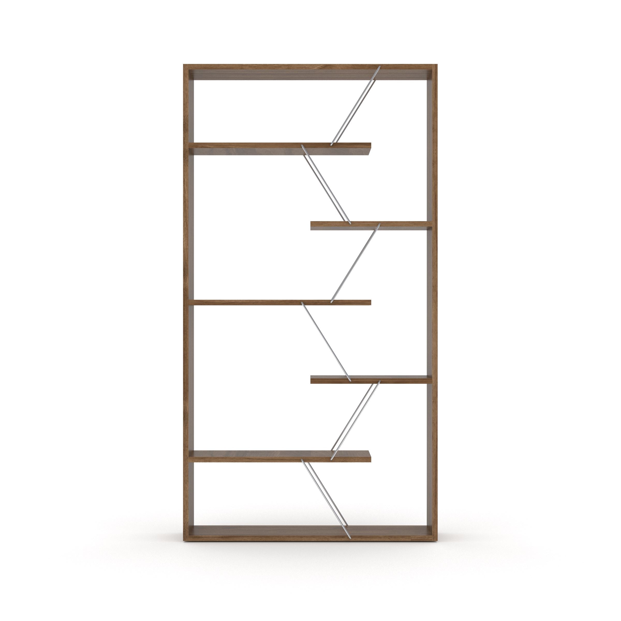 Home Canvas Furniture Trading LLC.Tars Book Shelf - Walnut/Chrome Book Shelf