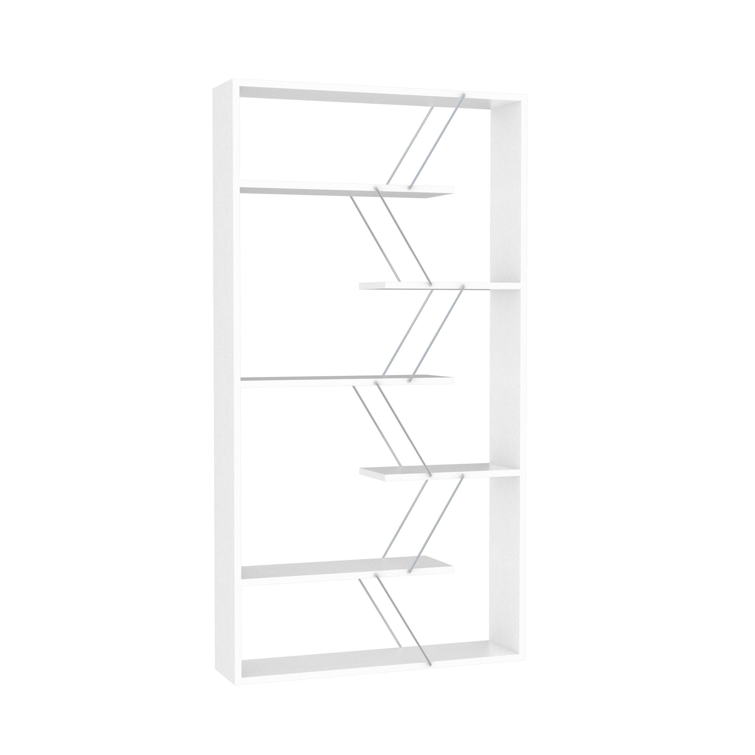 Home Canvas Furniture Trading LLC.Tars Book Shelf - White/Chrome Book Shelf