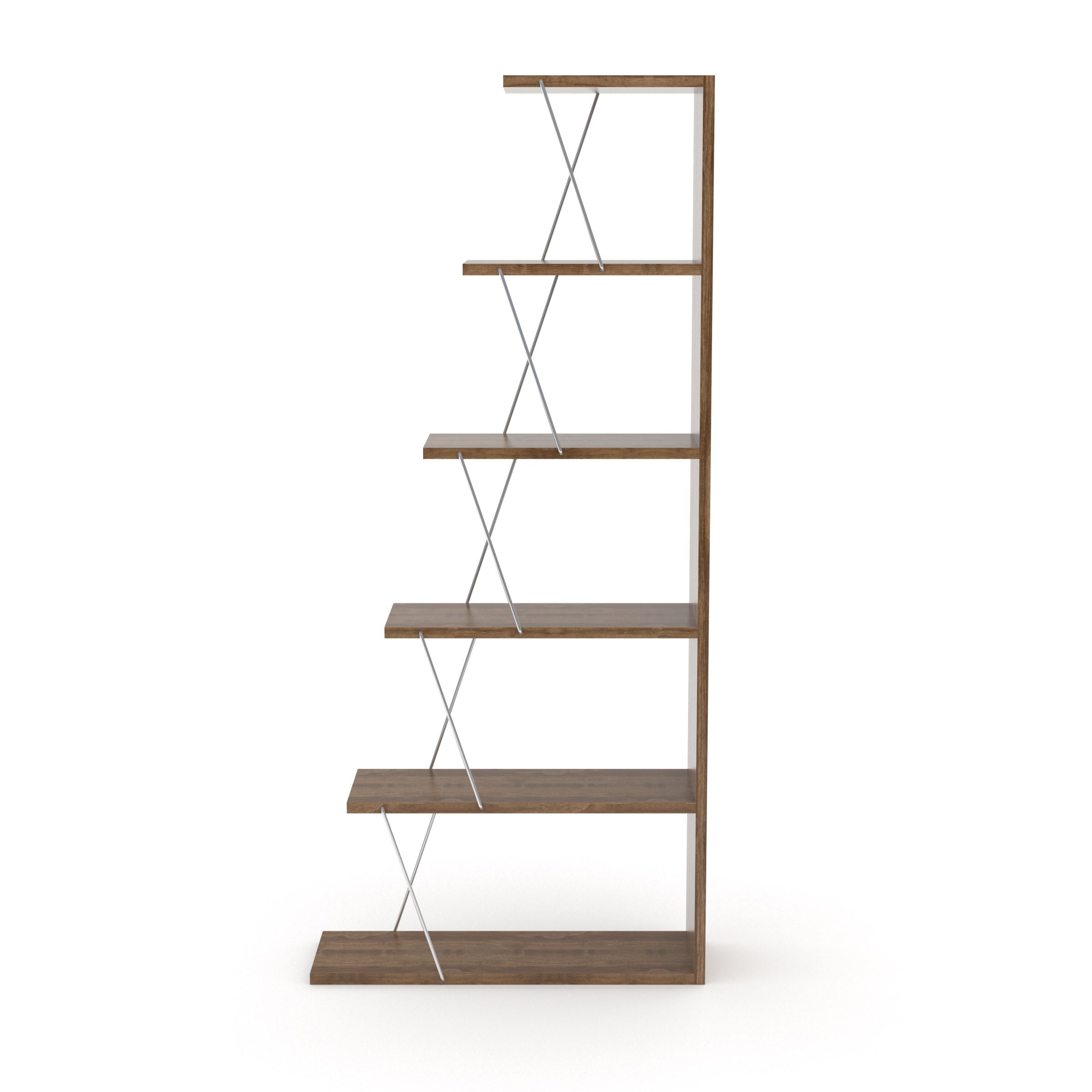 Home Canvas Furniture Trading LLC.Tars Mini Book Shelf - Walnut/Chrome Book Shelf