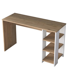 Home Canvas Vireo Sleek Desk with Hutch -White and Oak