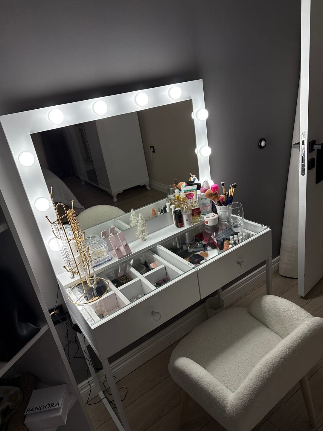 Home Canvas Luna Grace Vanity LED Mirror + 2 Drawers