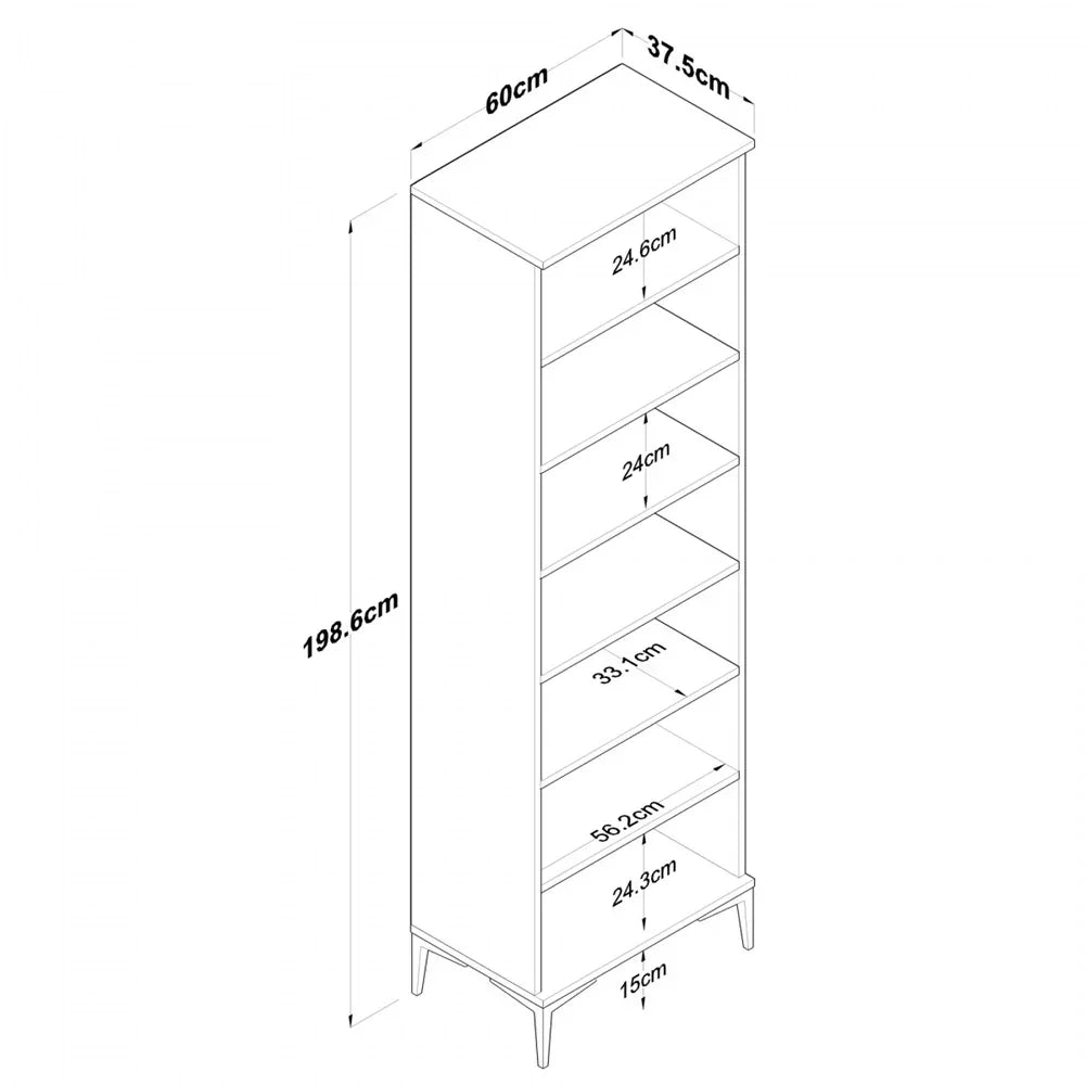 Home Canvas Harmony Dual-Tone Tall Storage Cabinet White and Oak